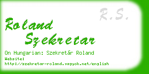 roland szekretar business card